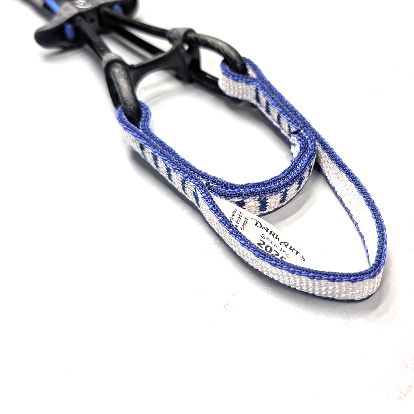 "Machine-sewn Dyneema sling for Totem cam re-slinging"