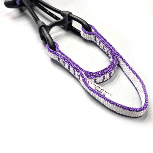 "Machine-sewn Dyneema sling for Totem cam re-slinging"