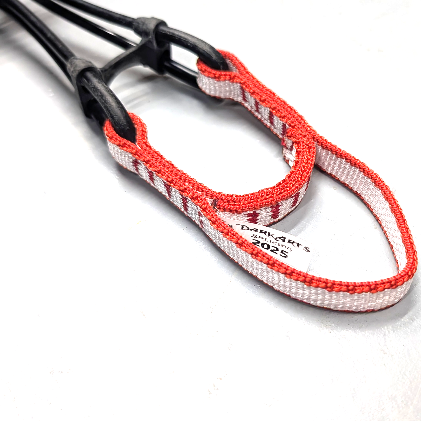 "Machine-sewn Dyneema sling for Totem cam re-slinging"