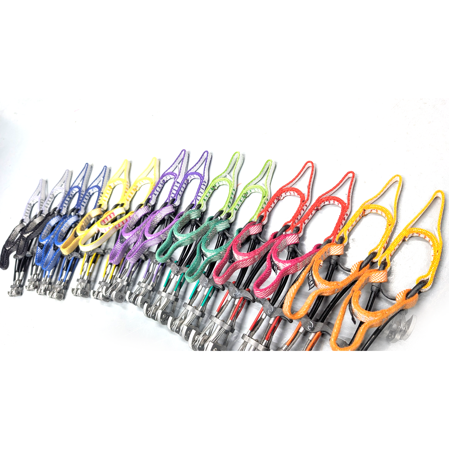 "Machine-sewn Dyneema slings for Totem cam rack re-slinging"